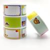 Cute Cartoon Stationery and Name Stickers for Kids - Adhesive Labels and Colorful Rolls