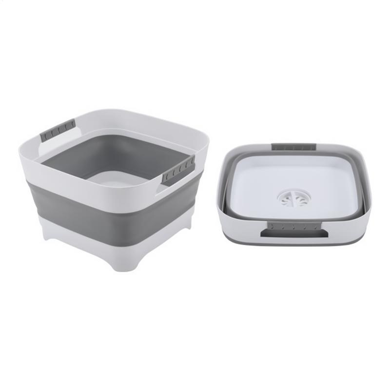 Складной таз, бутыль, ведро для раковины, замачивания, многоцелевой таз для мытья посуды с эргономичной ручкой, компактная корзина, складной для