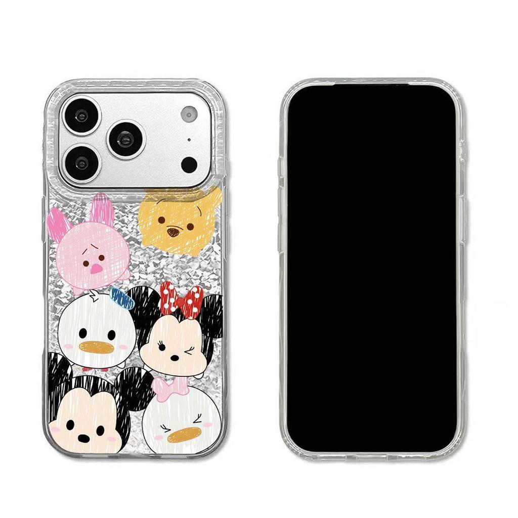 Case for iphone XS Max 16 Plus 15 17 Pro XR 13 12 Air 11 14 18 Pro Max Hand-drawn Style Cartoons Shattered Airbag Shockproof Cover