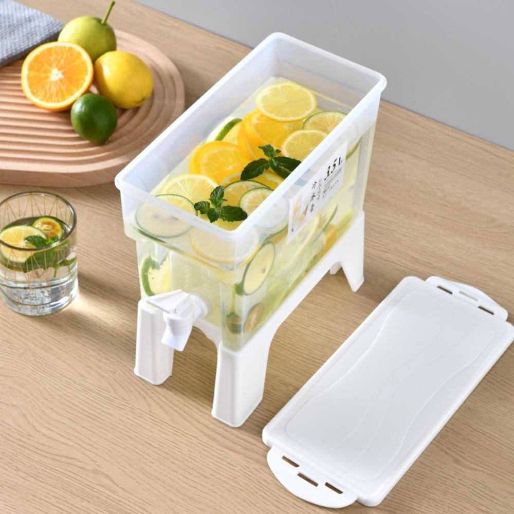 Large Capacity 3.5L Faucet Drink Dispenser Heat-resistant Fruit Tea Tank  Parties