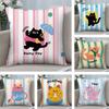 Kawaii Cute Cat Pillow Case Plush Fabric Soft Double Sided Print Home Sofa High Quality Cushion Cover Throw