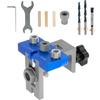 Doweling Jig Kit Woodworking Pocket 3 In 1 Drill Hole Jig 8MM 10MM 15MM Drilling Locator Punch Positioning Guide Puncher Tools