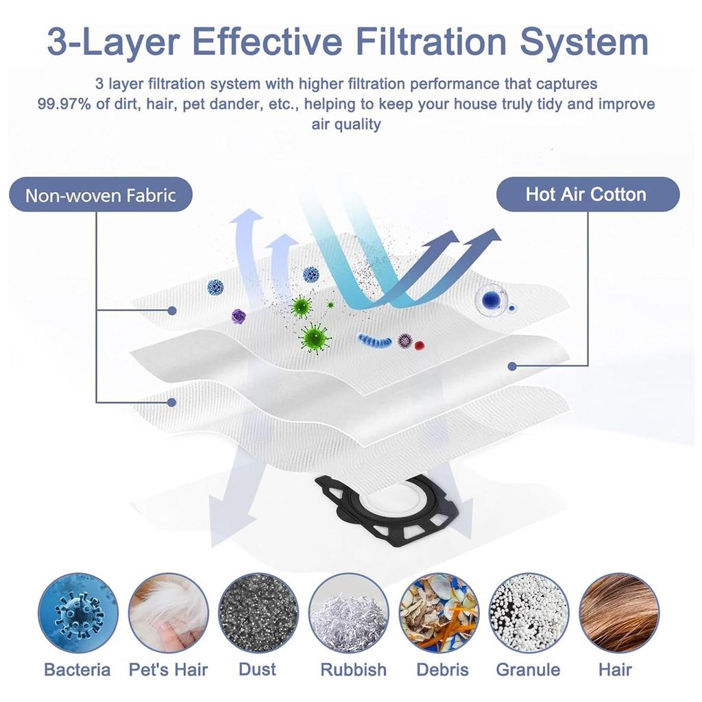 Набор из 6/15 практичных пылесборников, простая установка, мешок для пылесоса, нетканый фильтрующий мешок для сбора пыли для WD4 WD5