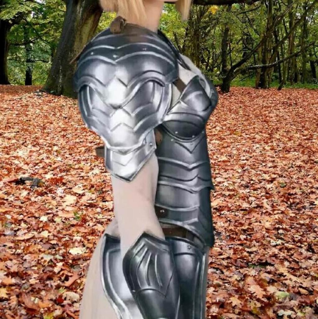 Women's Medieval Knight Armor Steel Warrior Princess Costume Cosplay Outfit