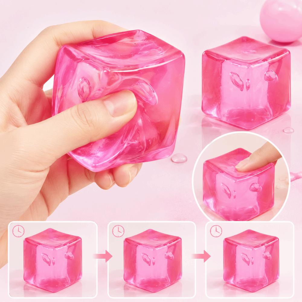 Glutinous Cube Squeeze Ball Clear Squishy Toy Decompression Slow Rebound Toy Office Break
