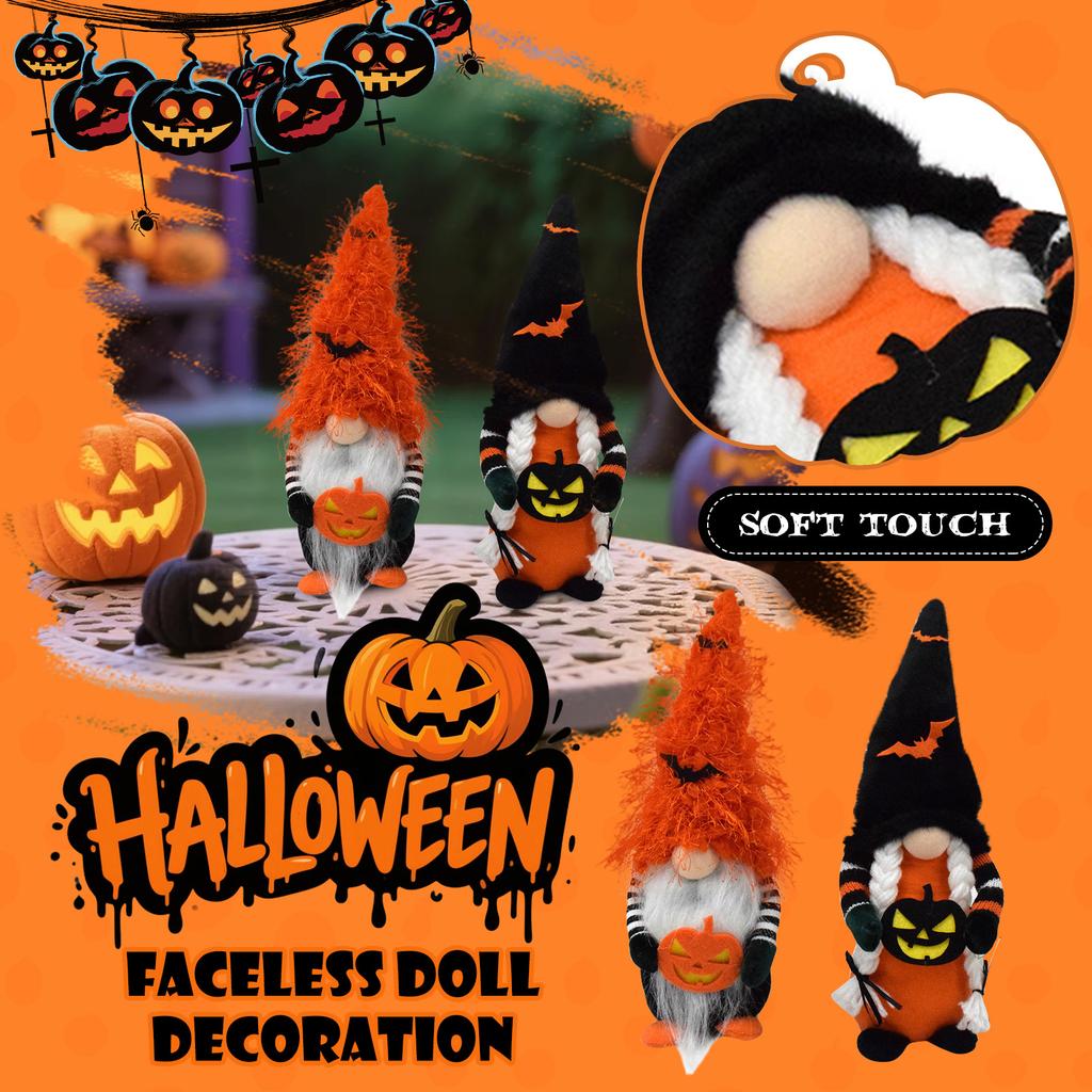 Halloween Gnome Decorations, Handmade Pumpkin Decorations Swedish Plush Dolls Cute Gnomes Suitable For Halloween Party Home And Decorations