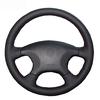 Hand Sewing Car Steering Wheel Cover For Citroen Elysee c-elysee Citroen Xsara Picasso Black Artificial Leather