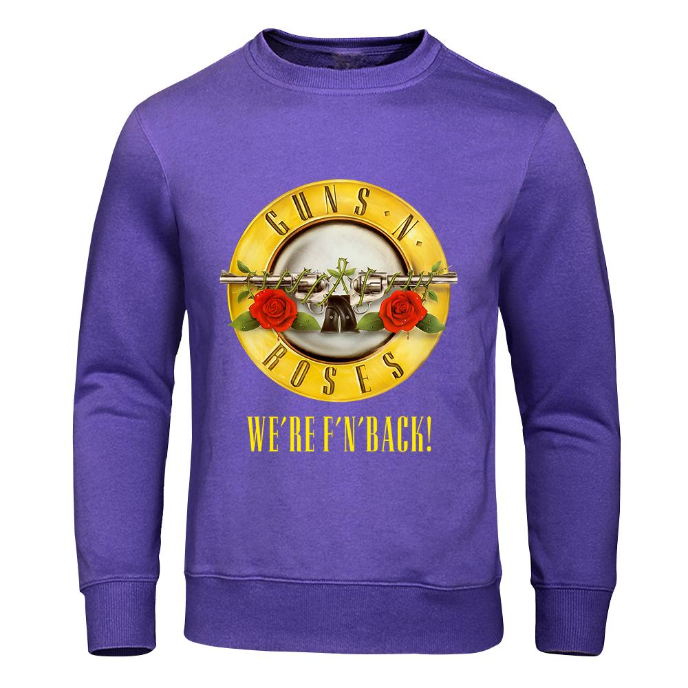 Guns N' Roses We'Re Back Metal Rock Style Hooded Men O-Neck Hoodies Autumn Oversize Hoodie Fashion Casual Clothing