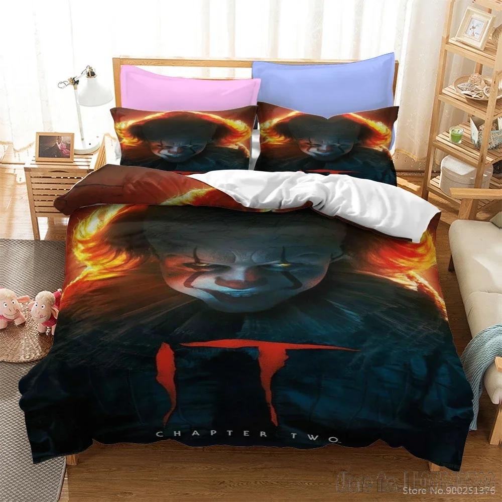 Оно Стивена Кинга Комплект пододеяльника Твин Фул Куин Кинг HD Покрывало Чехол для одеяла Постельные принадлежности для детей Комплекты постельного белья Декор спальни