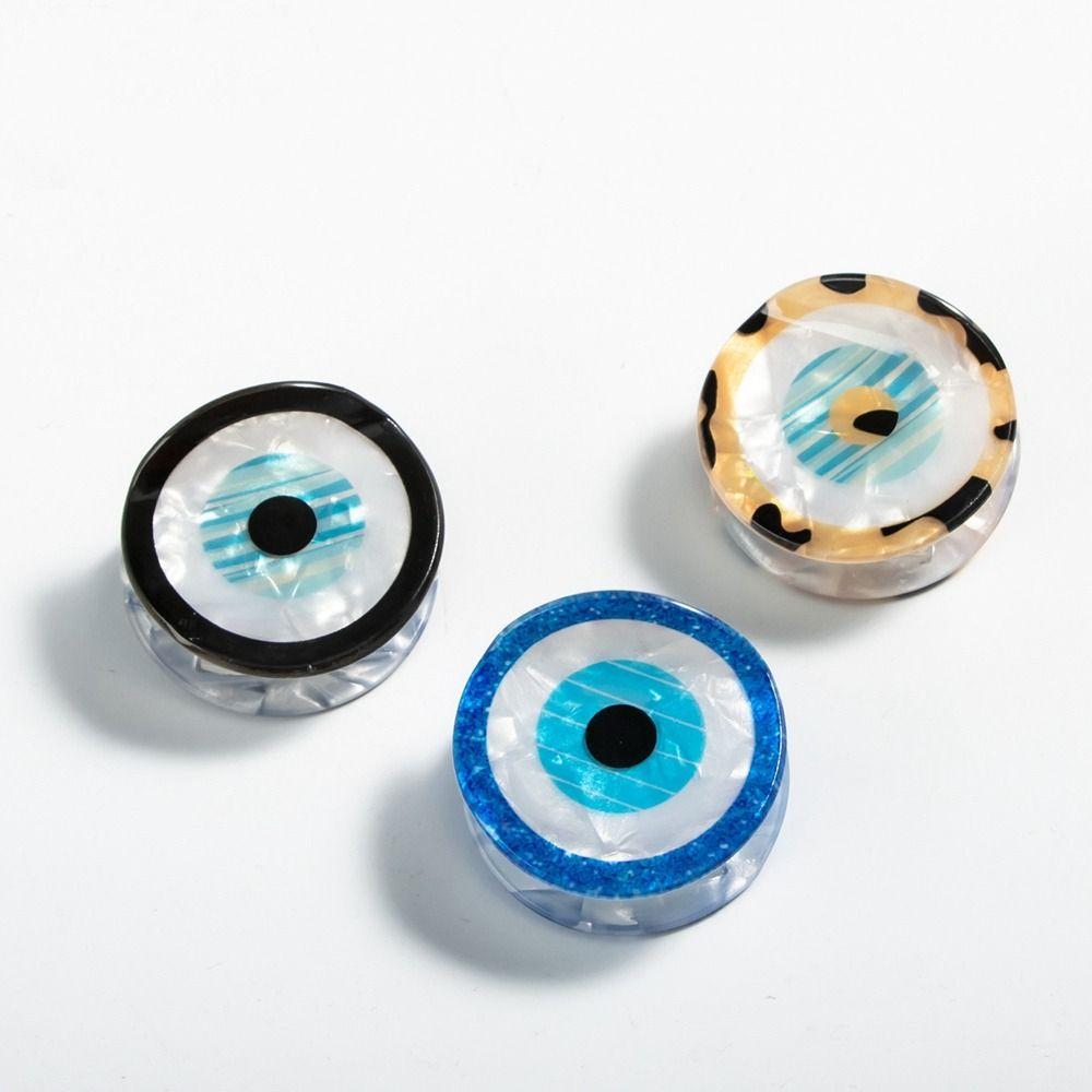 PVC Blue Demon Eye Hair Claw Ponytail Holder Hair Clip Fashion Blue Demon's Eye Shark Clip Girls
