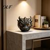 Detailed Animal Sculptures for Home Resin Head Sculpture, Guardian Dragon/Lion/Owl/Wolf Statues, Mysterious Figurines Figurine Bookshelf Mantel