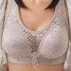 Lace Plus Size Bras Women Seamless Push Up Bra Wide Straps Underwear Mesh Breathable Soft Sexy Thin Wirel Free Large Brassiere