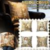 Unique Christmas Snowman Throw Pillow Covers ,Soft Comfy Xmas Floral Flower Pillow Cases Kit, Holiday Velvet Decorative For Couch Sofa Living Room