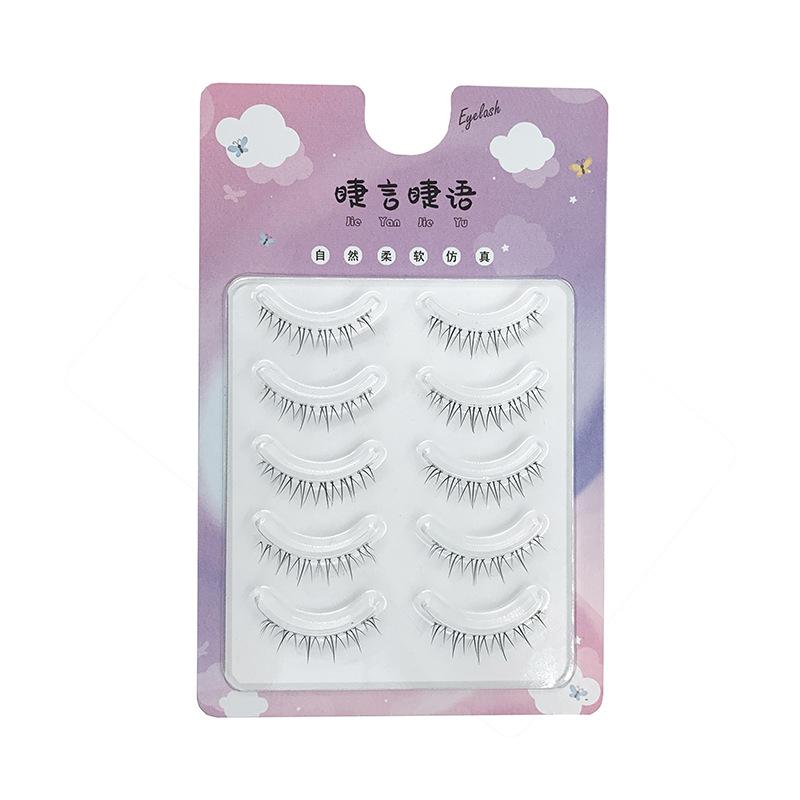 5 пар набора наращивания завитых ресниц. Различные стили повседневной природы. Накладные ресницы и макияж для ресниц. Специальные инструменты. Клей для ресниц.