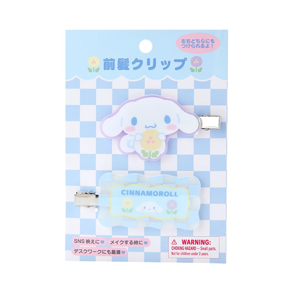 Sanrio Cinnamoroll Bangs Clip Pastel Checker Hair Clip Cinnamon Cinnamoroll x x 1cm Character SANRIO 122602 5.5 7.7