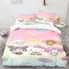 Sanrio Pom Pom Purin Cinnamoroll Постельные наборы Одеяло Стеганое покрывало Покрывало на кровать Пододеяльник Наволочка Наборы из 2-3 предметов для детей и взрослых