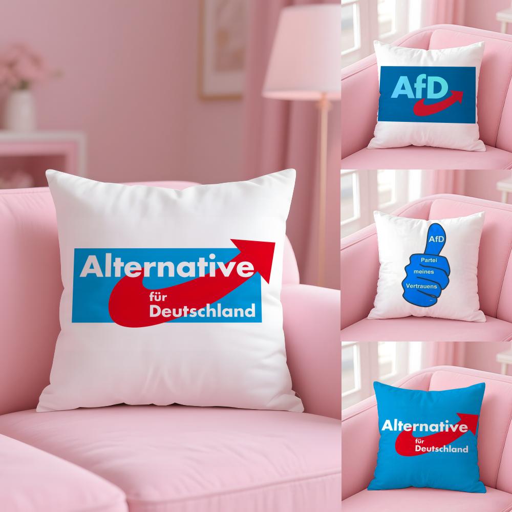 Альтернативная наволочка Afd Germany Плюшевая ткань Мягкая Двусторонняя печать Невидимая молния Чехол для диванной подушки Домашний декор