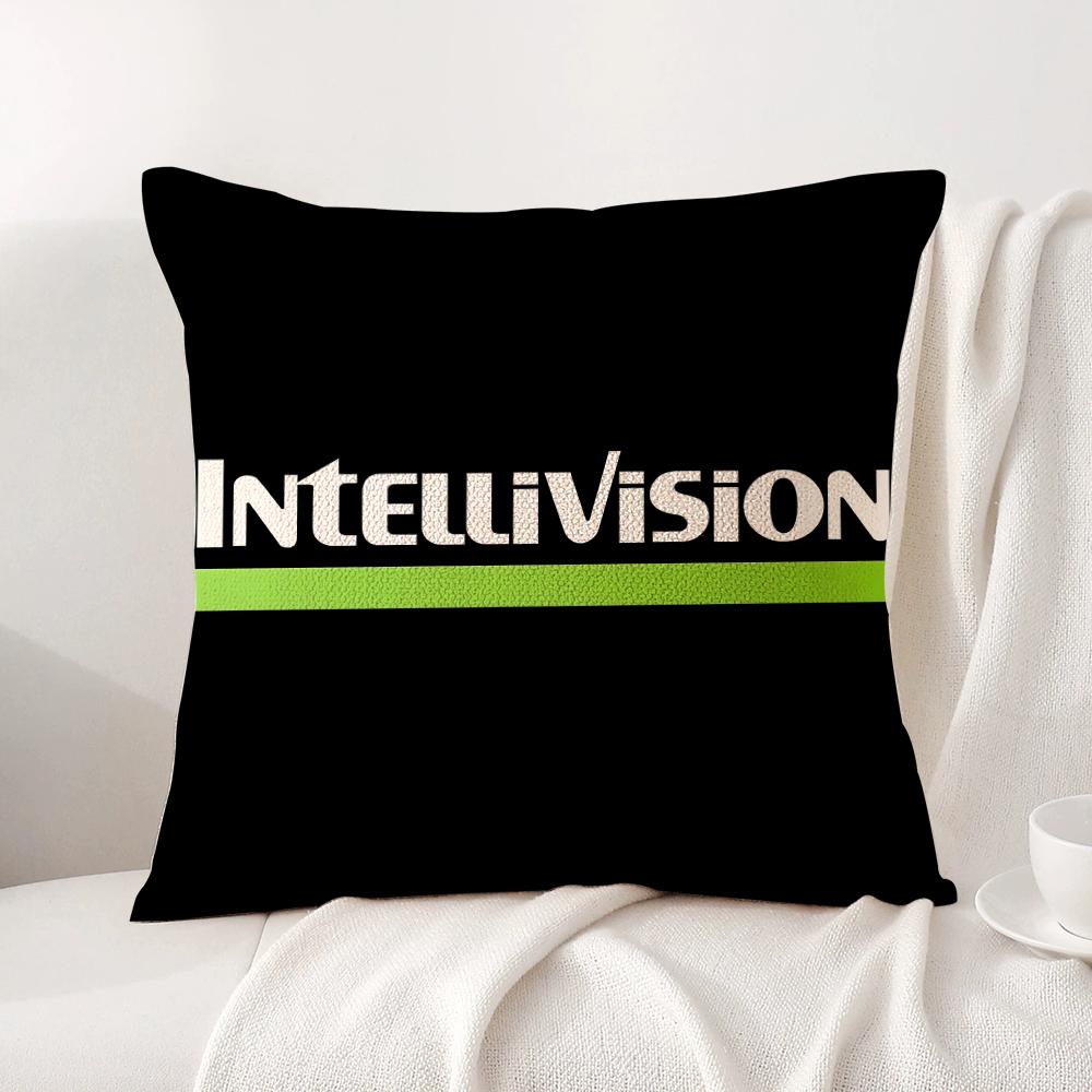 Модная наволочка I-Intellivision из натурального льна, органической ткани, с двусторонней печатью, для дивана, домашнего декора, подарок