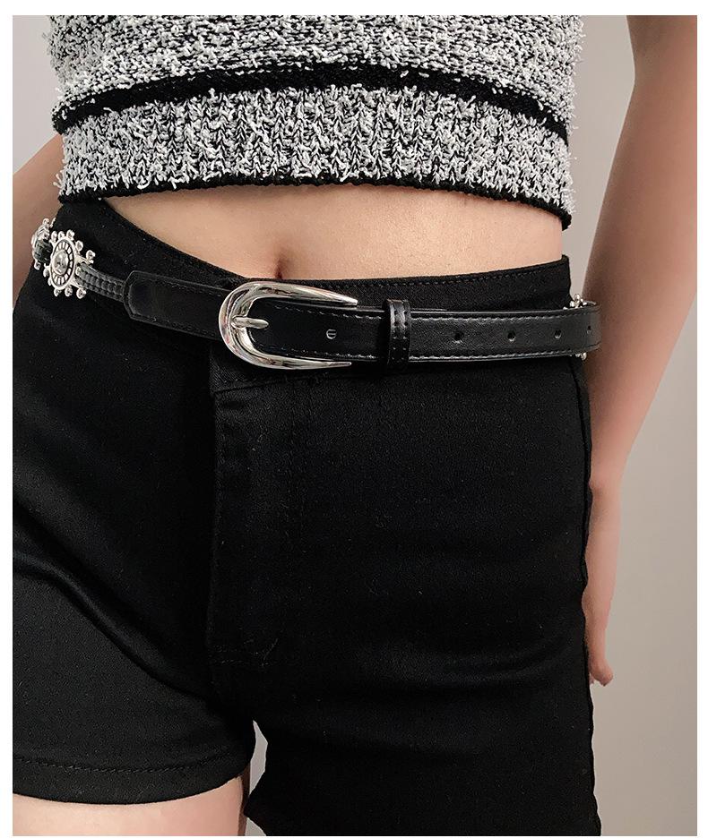 Винтажный резной кожаный пояс - Универсальный дизайн высокого класса для джинсов