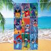 Western Anime Pattern Soft Thick Microfiber Large Towel For Children Beach Swimming