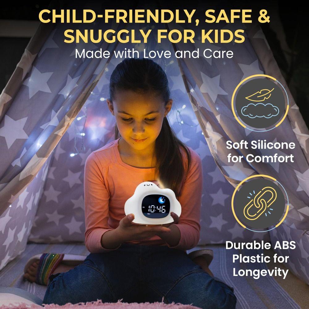 Световой регулируемый будильник в форме животного, прикроватная лампа, часы для тренировки сна, для малышей