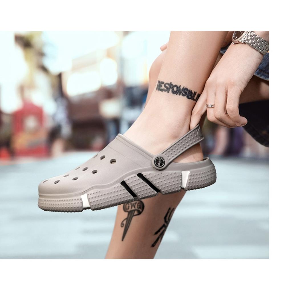 Летние мужские туфли Cave Shoes, тренд на нескользящие сандалии с мягкой подошвой и полым носком, мужские пляжные тапочки с толстой подошвой