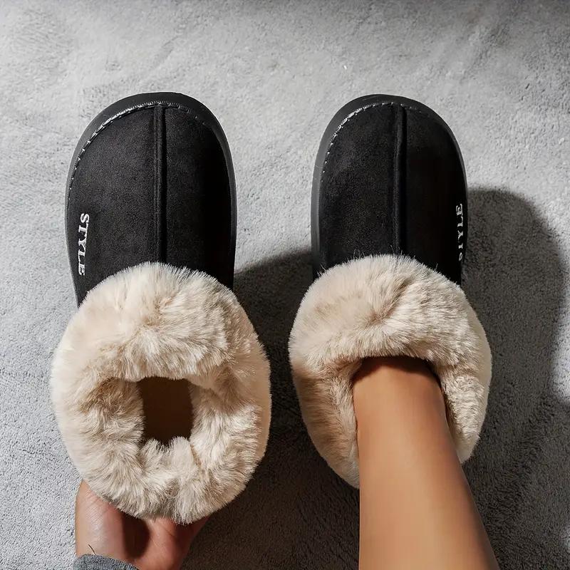 Indoor Winter Fashion Minimalist Home Comfortable Nonslip Warm Soft Thicksoled Coldproof Thickened Plus Velvet Fluffy Slippers Short Boots