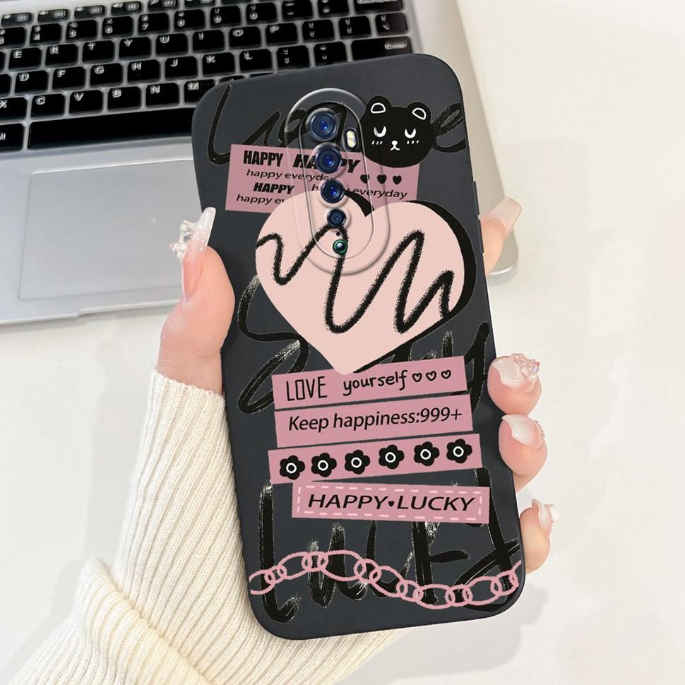 Чехол для Oppo Reno 2 2F Милый кролик Расписная крышка Мягкий силикон ТПУ Чехлы для телефона Для Oppo Reno2 F Reno 2F Задняя крышка Funda
