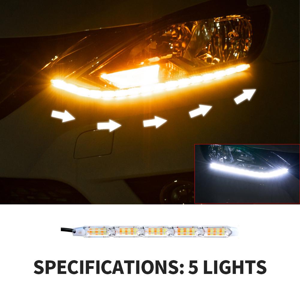 Гибкая светодиодная лента DRL дневные ходовые огни водонепроницаемые последовательные фары дальнего света Switchback Runners угловой указатель поворота