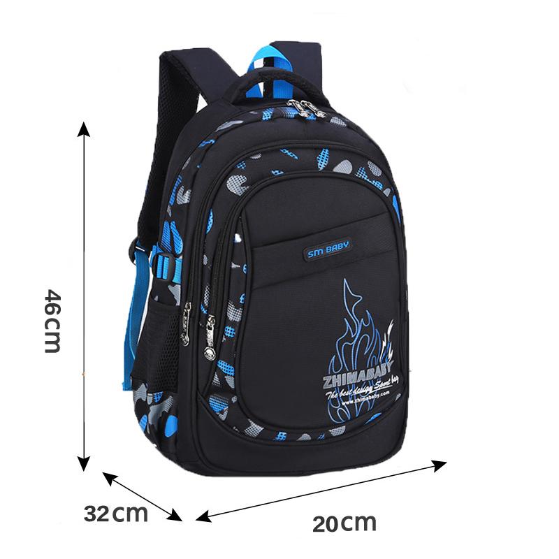 Школьный рюкзак Детские повседневные рюкзаки Нейлон Большой размер Школьные сумки для студентов 7-14 лет Водонепроницаемый Школьный рюкзак для мальчика Детский ранец AVE