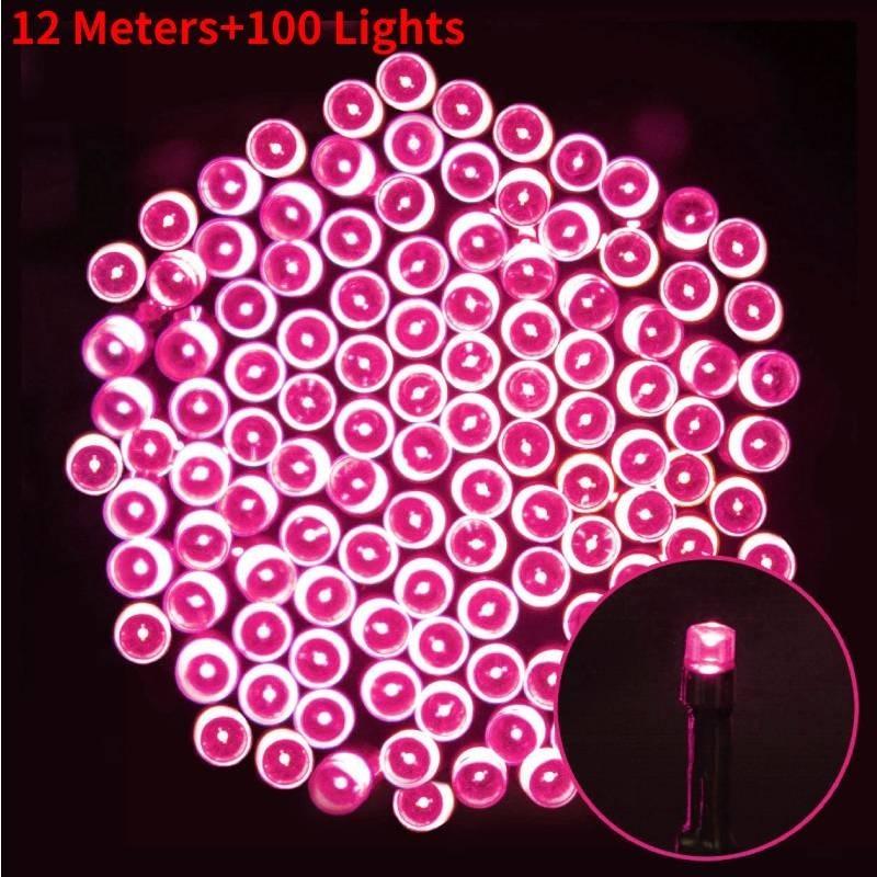 Рождественская светодиодная гирлянда, сказочный свет, уличные гирлянды на солнечной батарее, 8 режимов