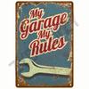 Металлический знак Гараж Газ Масло Свеча зажигания Шиномонтаж Man Cave Club Bar Home Wall Decor Art Vintage Decor Жестяная табличка Декоративная табличка