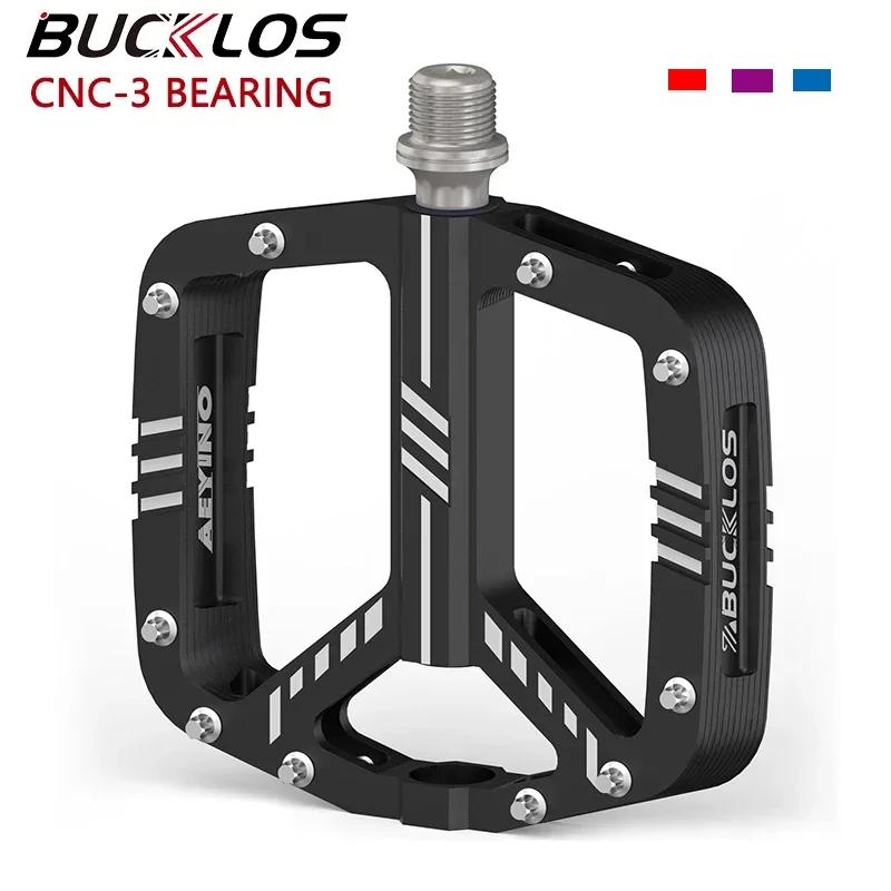 BUCKLOS 3 Подшипника Велосипедные Педали CNC Алюминиевый Сплав Горные Велосипедные Педали Нескользящие Дорожные Велосипедные Педали Ультралегкие MTB Педали