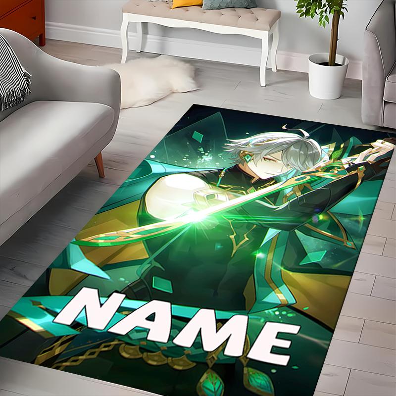 Custom personalization Genshin Impact characters Area Rug - Perfect For Kitchen, Bathroom,Laundry Room Decor Large Size Available,Gift All Seasons