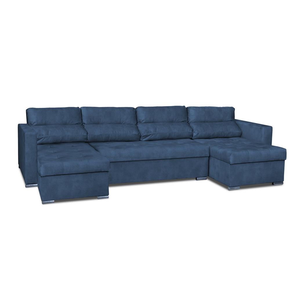 Varius BIG Corner Sofa Bed with Sleeping Containers Family Furniture Navy Blue
