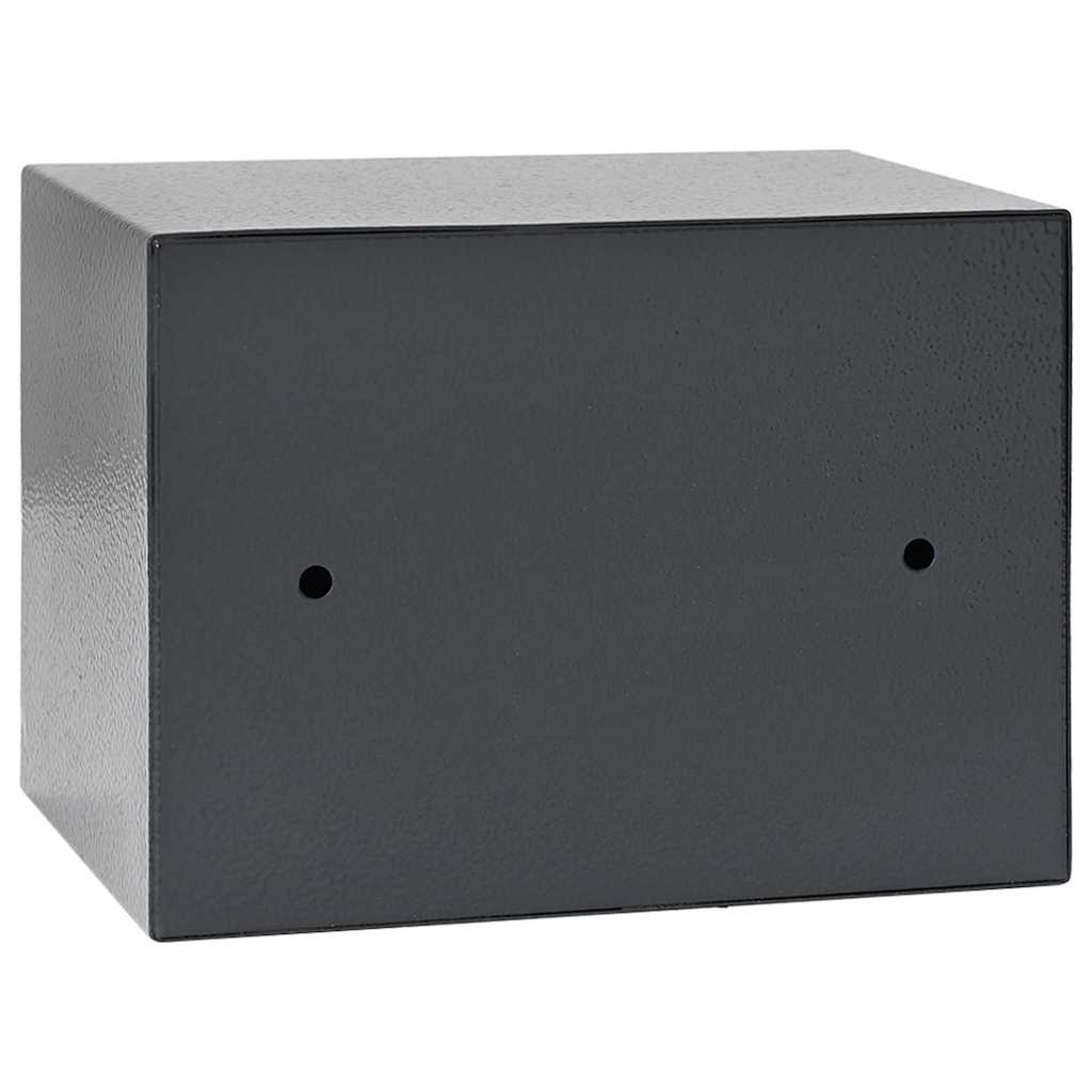 Digital Safe with Lock Dark Gray 23 x 17 x 17 cm Steel