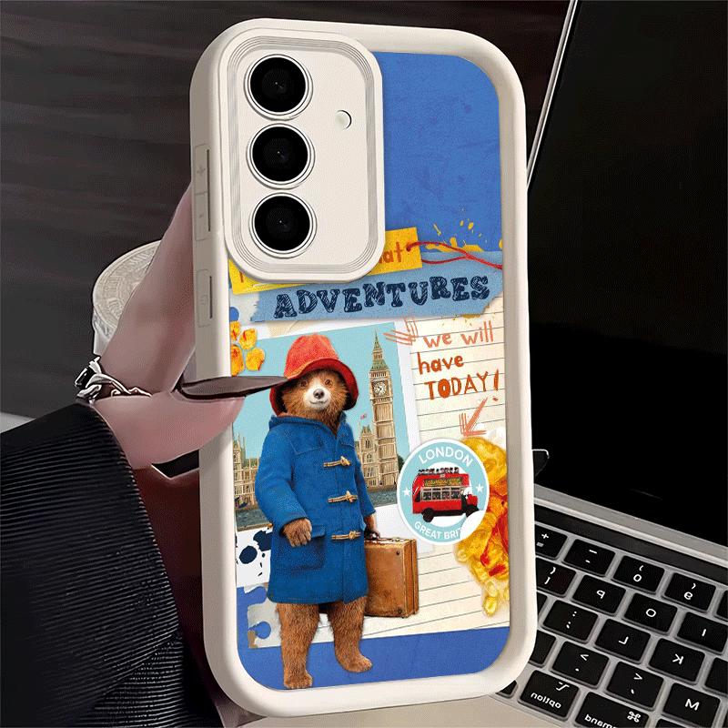 Cute P-PaddingtonS Bear Soft Phone Case for Samsung Galaxy A17 A16 A26 A36 A56 A15 A25 A35 A55 A14 A24 A34 A54 A13 A23 A33 A53 A