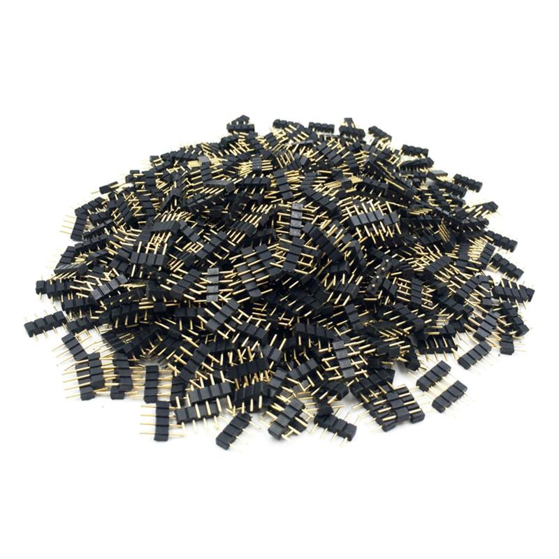 10Pcs/Lot 4 Pin Rgb Connector Adapter Pin Needle Male Type Double 4Pin,For Rgb 5050 3528 Led Strip Diy Lights Insert