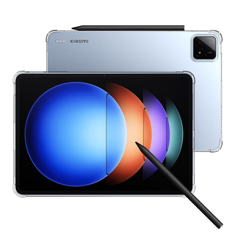 Для Xiaomi Pad 6S Pro 12.4 Чехол Защита четырех углов Мягкий ТПУ Прозрачная задняя крышка для планшета