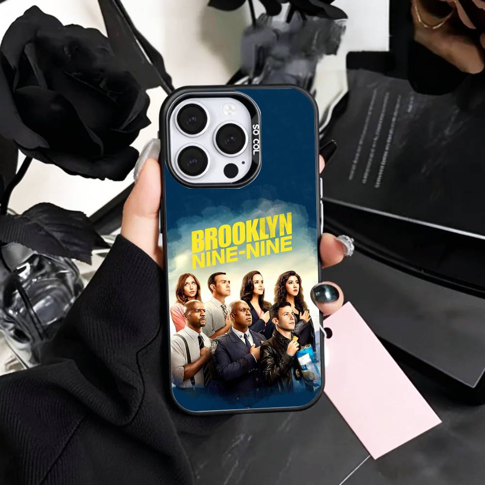 TV B-Brooklyn N-Nine 99 Phone Case For iPhone17,16,15,14,13,12,11 Plus,Pro Max Colored Silver Plated Inside Cover