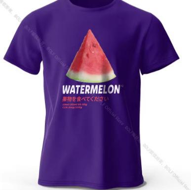 Fun Watermelon Graphic T-Shirt - Men's Fashion Summer Casual T-Shirt, Lightweight and Breathable