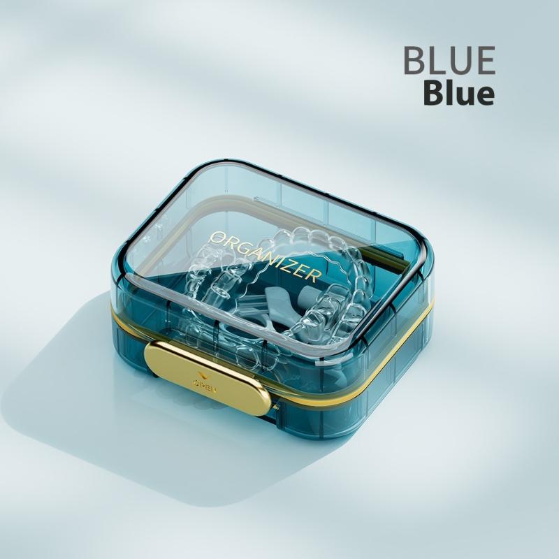 Lockable Waterproof Moisture Proof Dental Aligner Case Portable Denture Braces Storage Organizer