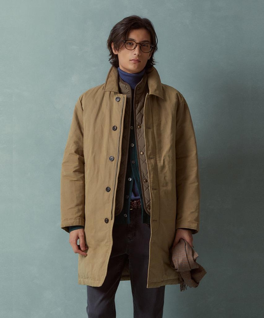 Brooks Brothers Detachable Down Coat (Beige) (Bbopmbf406)