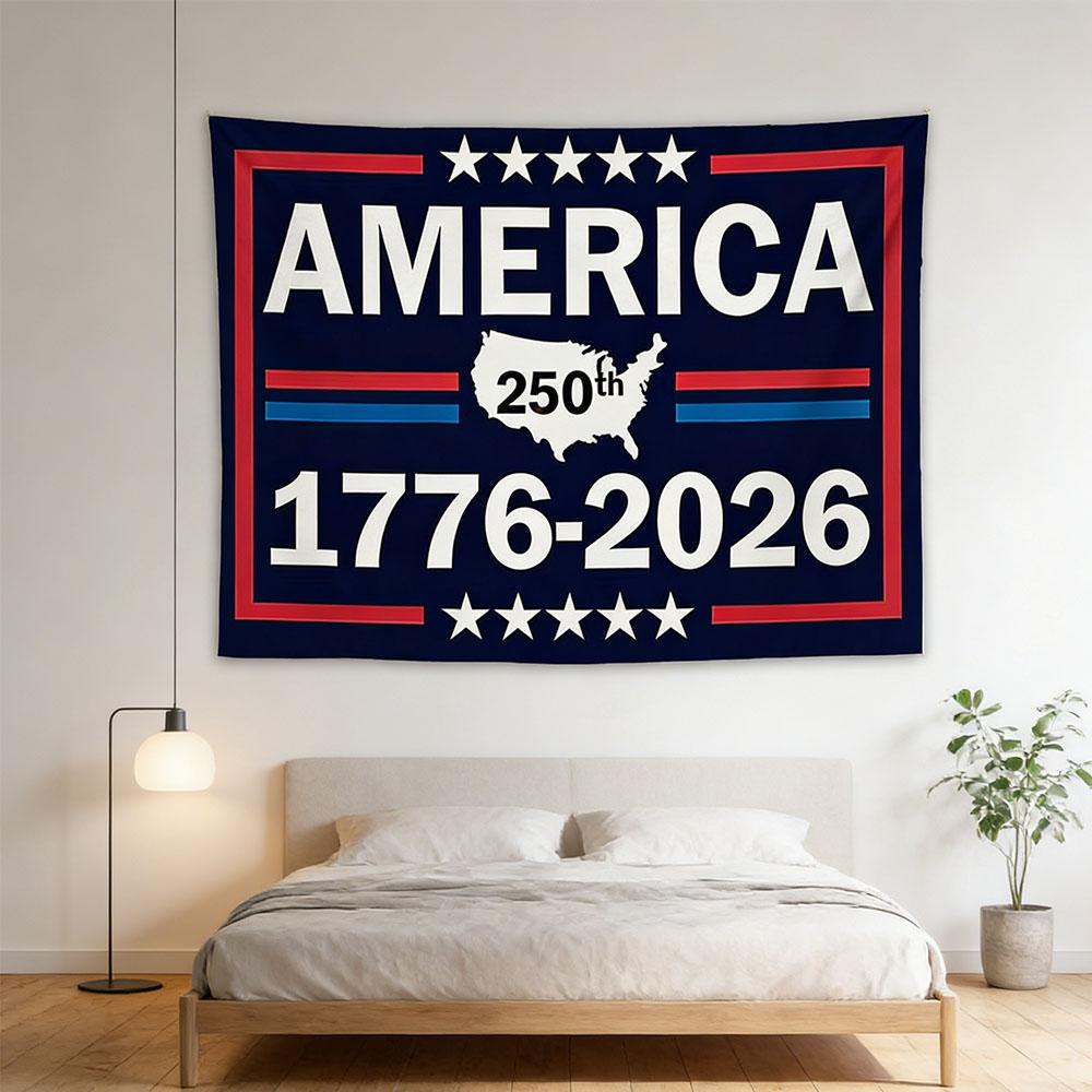 America 250th Anniversary Tapestry Patriotic 17762026 Wall Hanging for Bedroom Living Room Dorm Decor