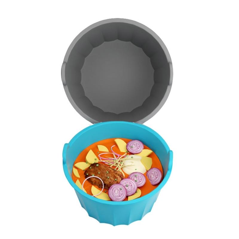 Slow Cookers Liners Dishwasher Safe Cooking Liners Reusable & Leakproof Silicone Insert for 5-6QT Crockpot BPA Free