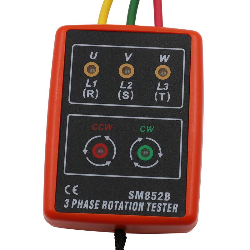 SM852B Портативный трехфазный измеритель последовательности фаз переменного тока и детектор напряжения