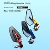 Wide Angle Side Mirrors Blue Glass Reflector Retro Motorcycle Rearview Mirror Universal