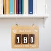 Hanging Book Read Tracker Handmade Wooden Book Counter Has Read Book This Year Bookshelf Hanging Sign Book Lovers Gift