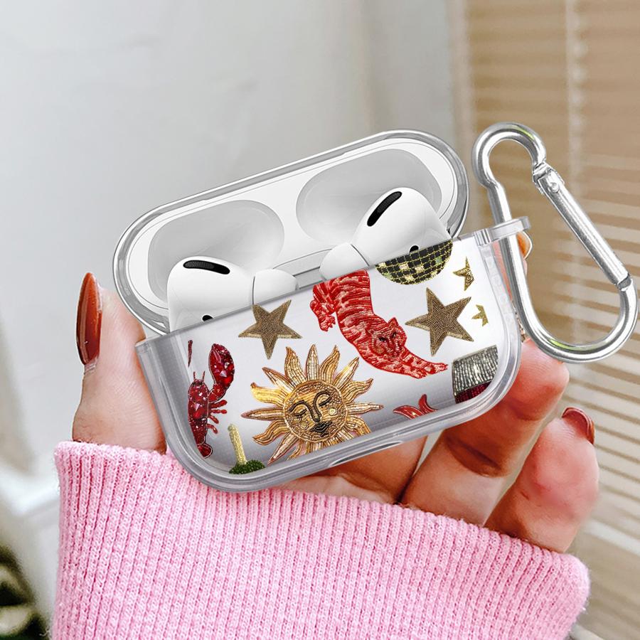 Модные стикеры Прозрачные чехлы для наушников Чехол для Airpods Pro Pro3 3 2 Pro2 4 1