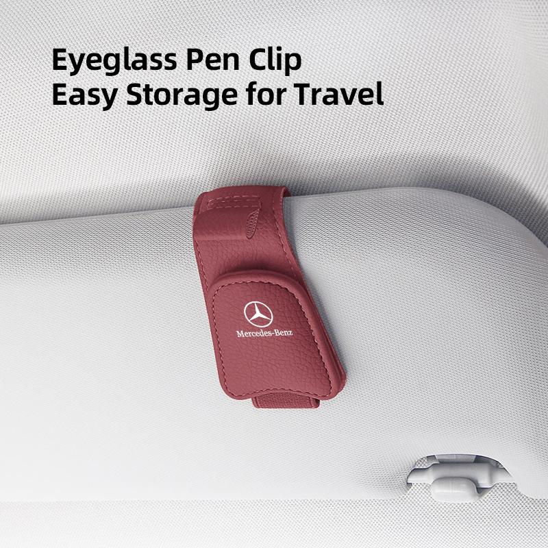 Car Magnetic Eyeglass Storage Sunglass Clip Auto Valve Cap For Mercedes Benz W205 C300 W203 W206 W108 W124 W126 W140 W168 W169